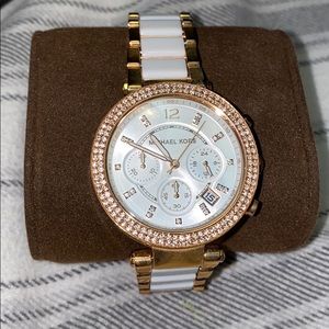 Rose Gold Michael Kors Parker Chronograph Watch